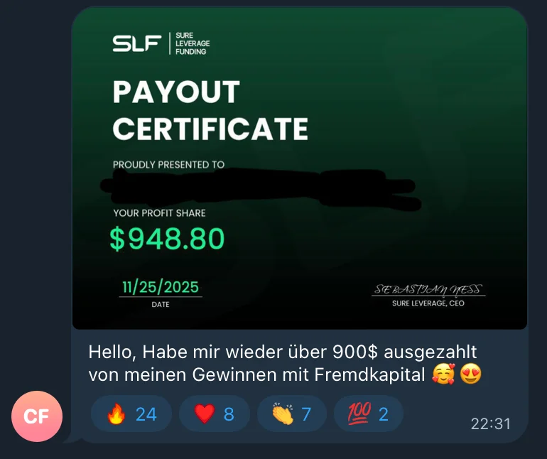 Payout Certificate $948